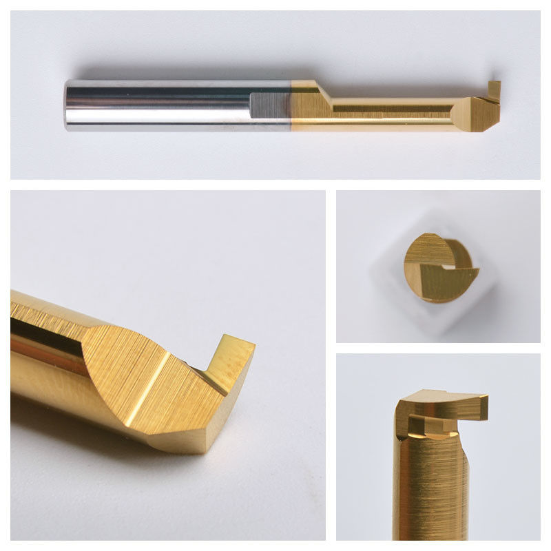 Carbide de tungstênio Pequenas ferramentas de ranhuras internas Cor de ouro Certificado ISO