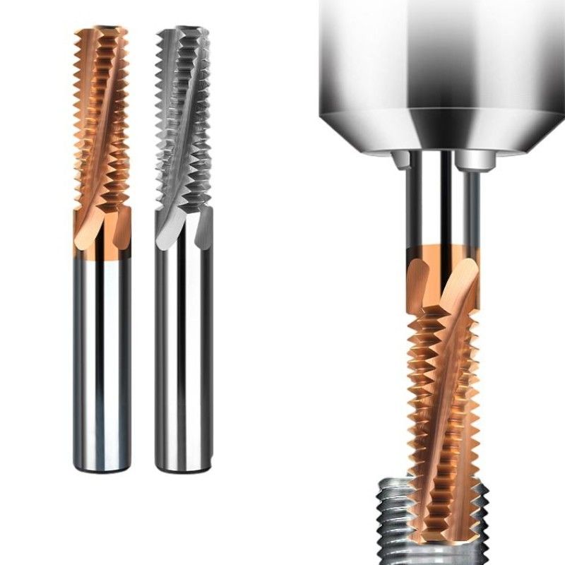 Máquina CNC de rosqueamento de dentes completos 4 flautas para alumínio e aço