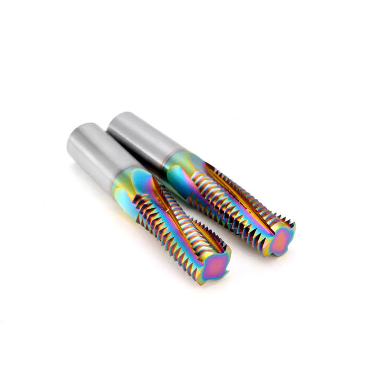 Full Teeth DLC Rainbow Threading End Mill Cutter HRC65 para aço inoxidável de alumínio