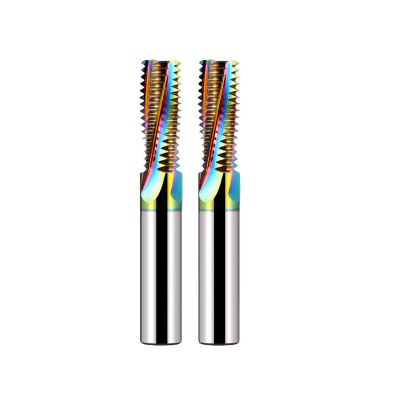 Full Teeth DLC Rainbow Threading End Mill Cutter HRC65 para aço inoxidável de alumínio