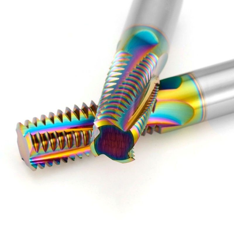 Full Teeth DLC Rainbow Threading End Mill Cutter HRC65 para aço inoxidável de alumínio