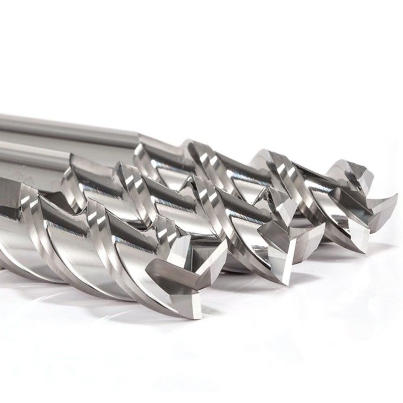 3 flautas Flat End Mill Cutter Mirror Polishing não revestido para usinagem de alumínio