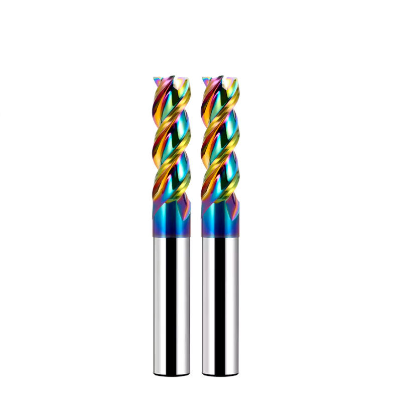 Moinho de acabamento de carburo de alumínio DLC espelho polido Nano revestimento 3 flautas para usinagem CNC
