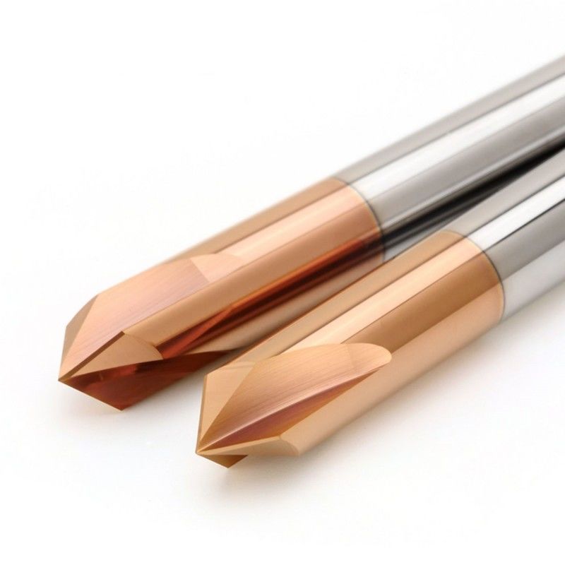 Chamfer Carbide End Mill HRC58 Sólido 90 Graus 3 Flautas Para Máquina de Ferramenta de Gravura CNC