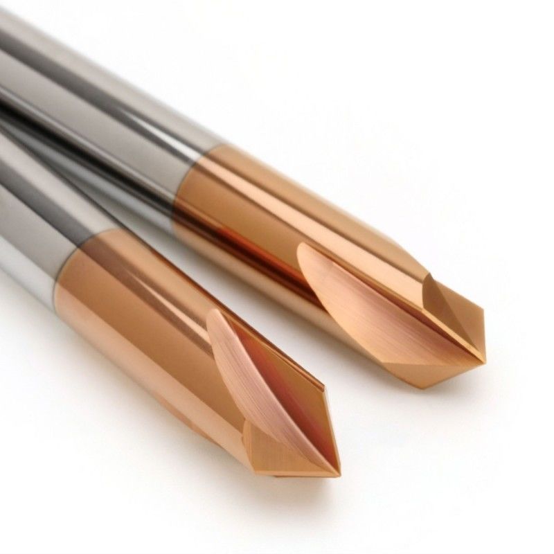 Chamfer Carbide End Mill HRC58 Sólido 90 Graus 3 Flautas Para Máquina de Ferramenta de Gravura CNC