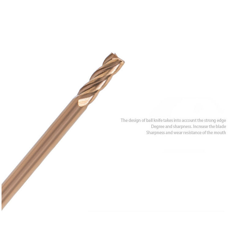 Molino de extremo de tungstênio de micro diâmetro com borda de corte de 0,2 mm comprimento de flauta de 2,5 mm