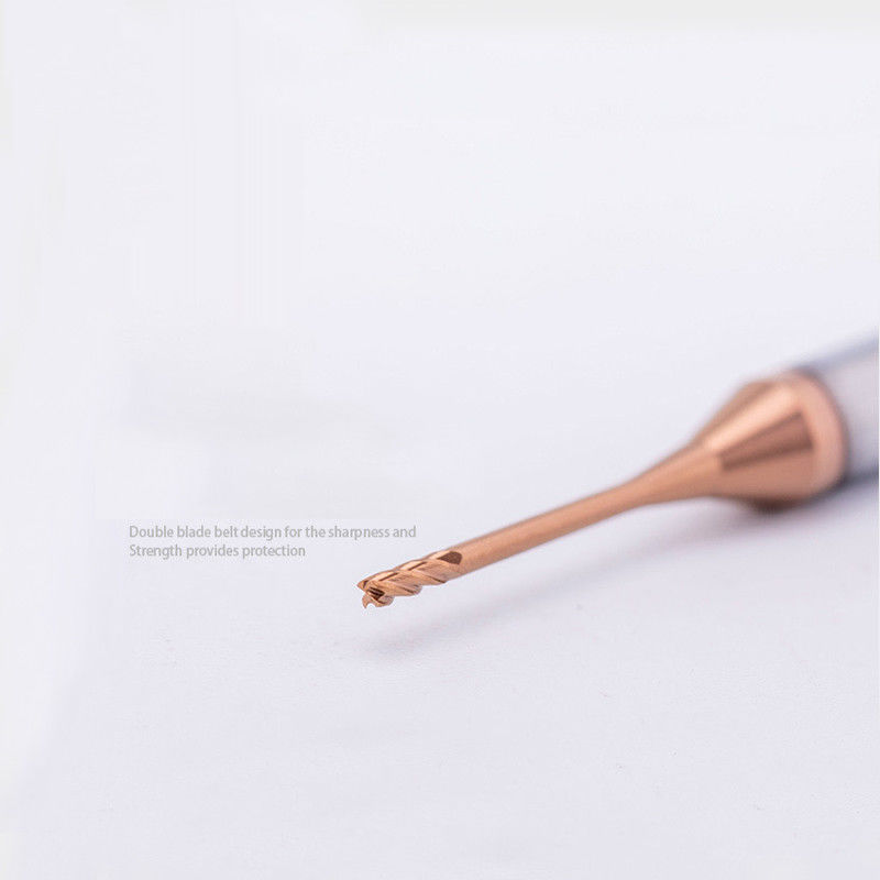 Molino de extremo de tungstênio de micro diâmetro com borda de corte de 0,2 mm comprimento de flauta de 2,5 mm